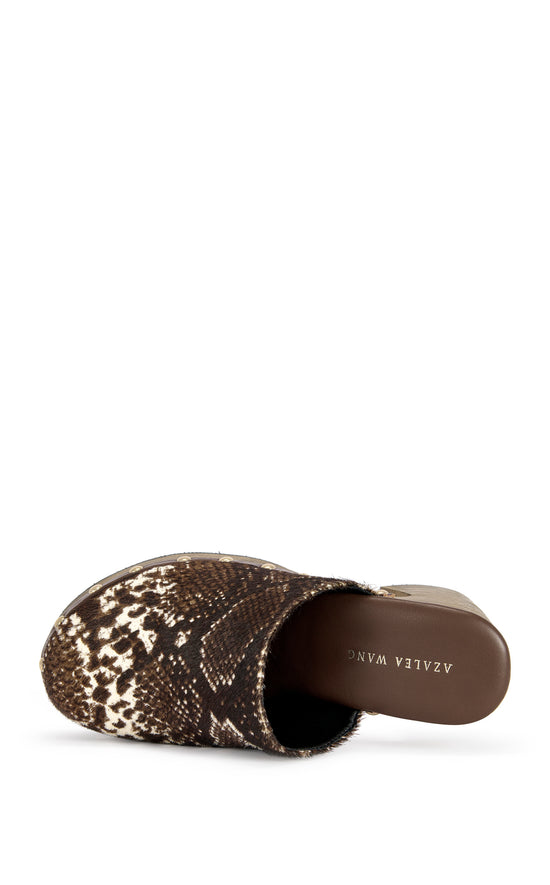 PICARD-SNAKE GENUINE CALF HAIR PLATFORM PUMP