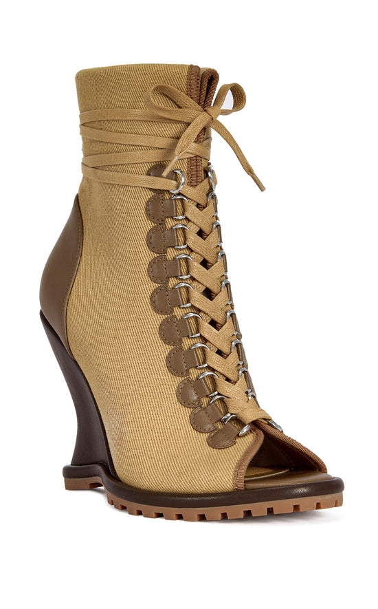 PINGREE-BROWN WEDGE BOOTIE