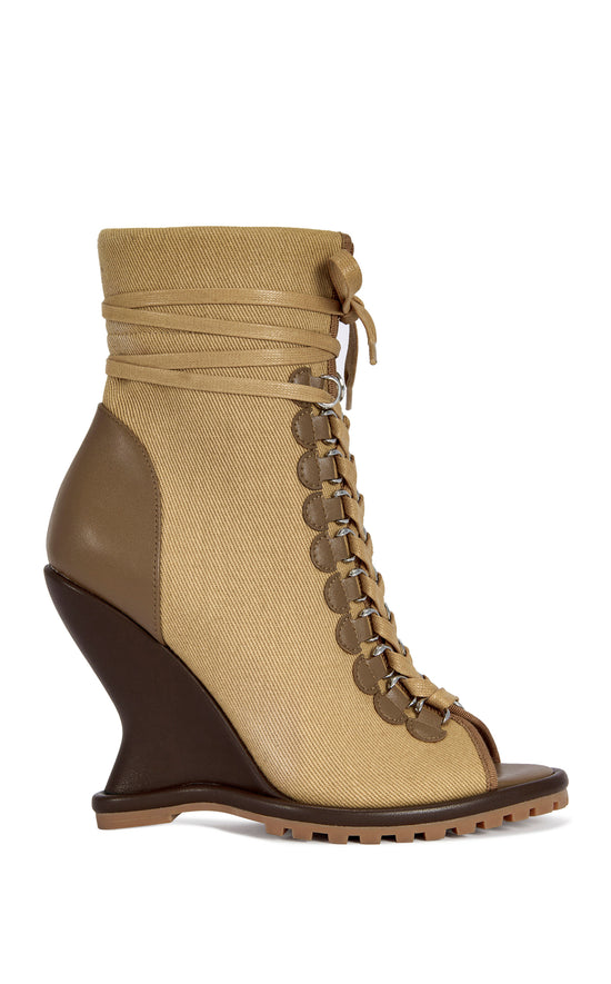 PINGREE-BROWN WEDGE BOOTIE