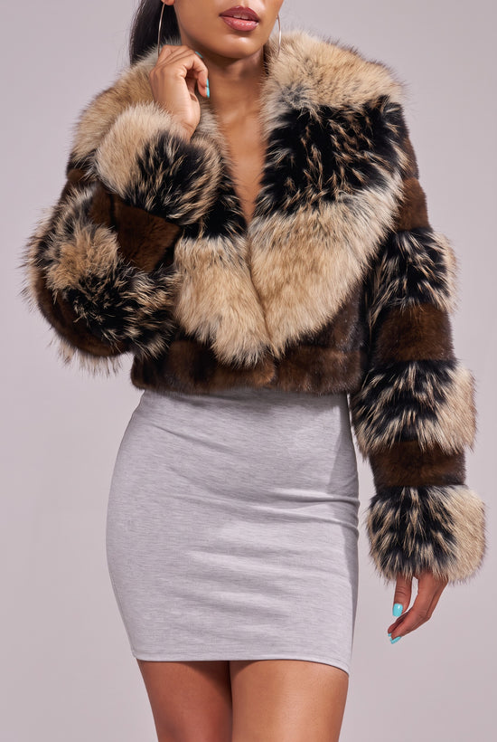 PORTIA-FUR FAUX FUR JACKET | AZALEA WANG