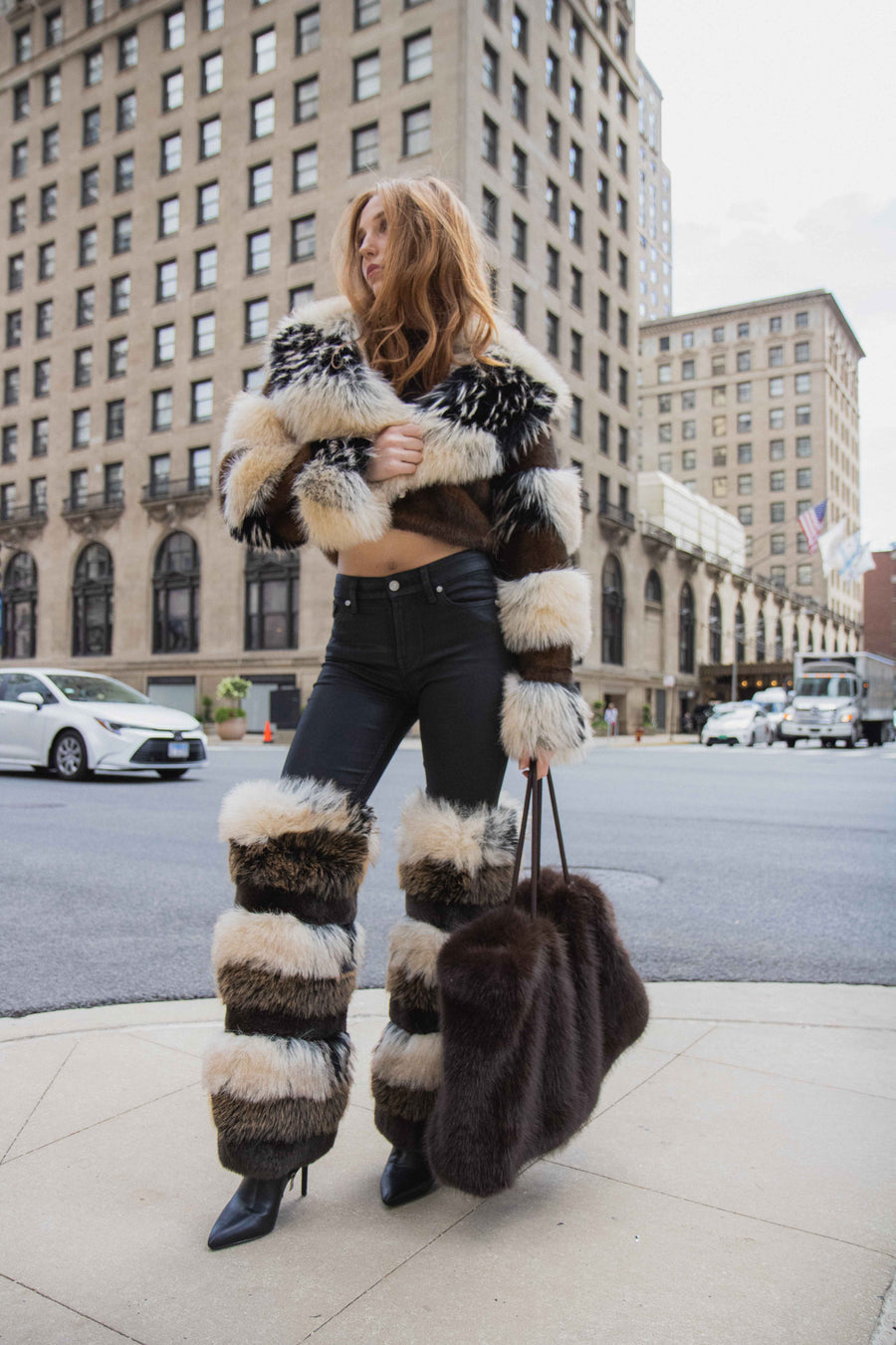 PORTIA-FUR FAUX FUR JACKET