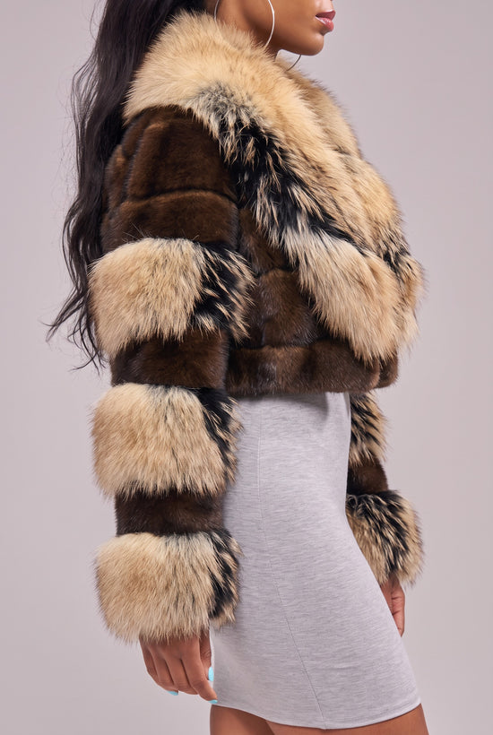 PORTIA-FUR CROPPED FAUX FUR JACKET – Azalea Wang