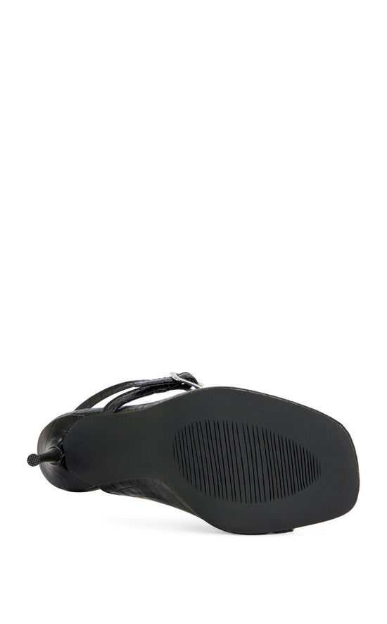 PREVIA-BLACK WRAP-AROUND STILETTO SANDAL