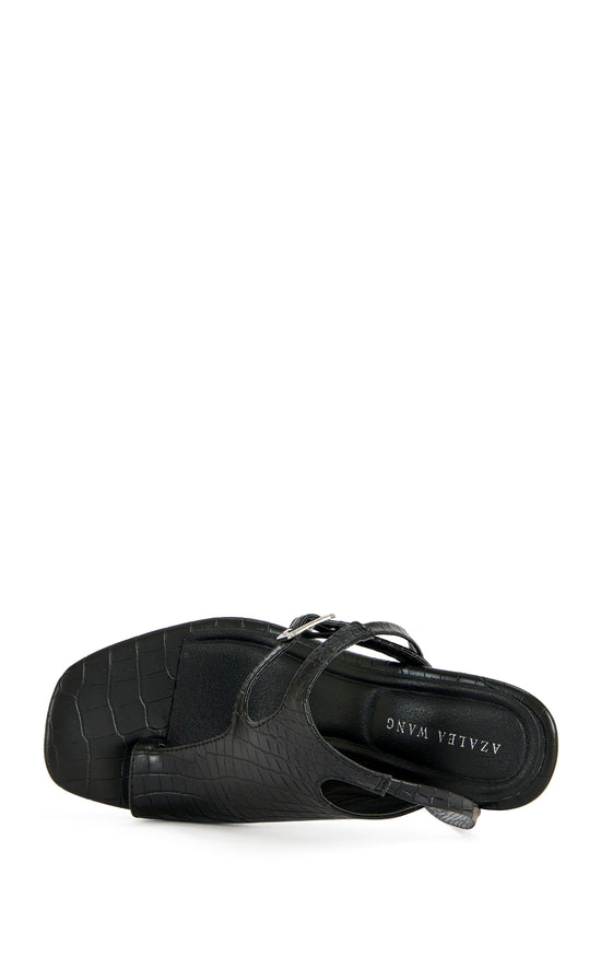 PREVIA-BLACK WRAP-AROUND STILETTO SANDAL
