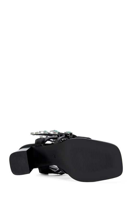 RAEANNE-BLACK BLOCK SANDAL | AZALEA WANG