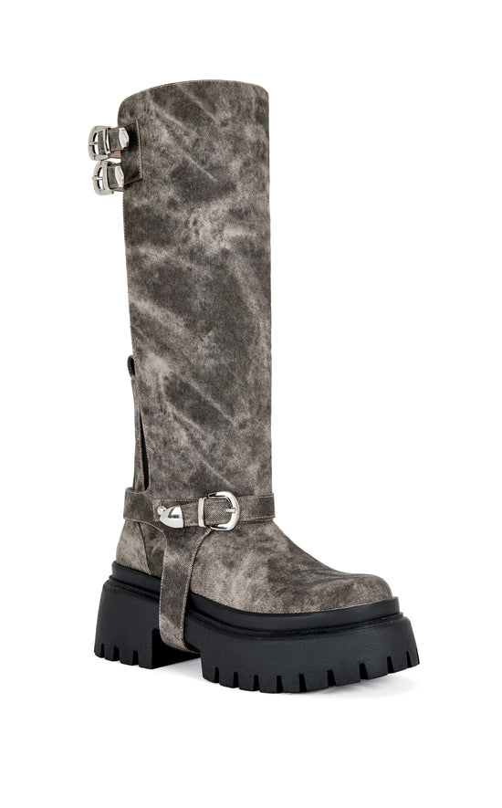 RAMPAGE-BROWN DISTRESSED 2 WAY HARNESS BOOT