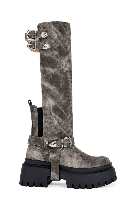 RAMPAGE-BROWN DISTRESSED 2 WAY HARNESS BOOT
