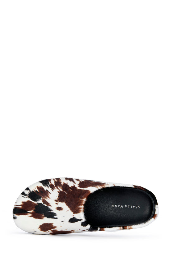 RAMSES-COW GENUINE LEATHER SLIP-ON FLAT