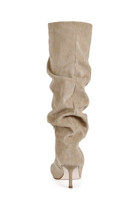 RANDALL-NUDE STILETTO SLOUCH BOOT