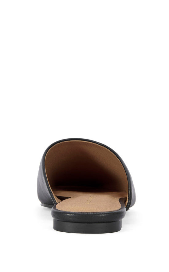 RAPHAEL-BLACK GENUINE LEATHER FLAT