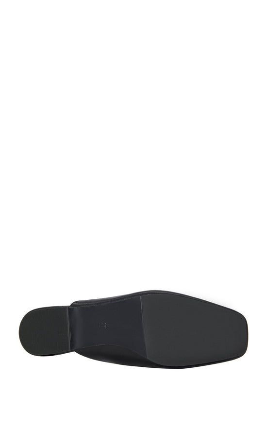 RAPHAEL-BLACK GENUINE LEATHER FLAT