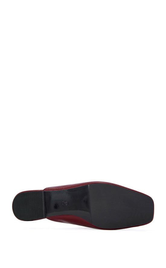 RAPHAEL-BURGUNDY GENUINE LEATHER FLAT