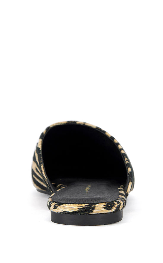 RAPHAEL-ZEBRA GENUINE LEATHER FLAT