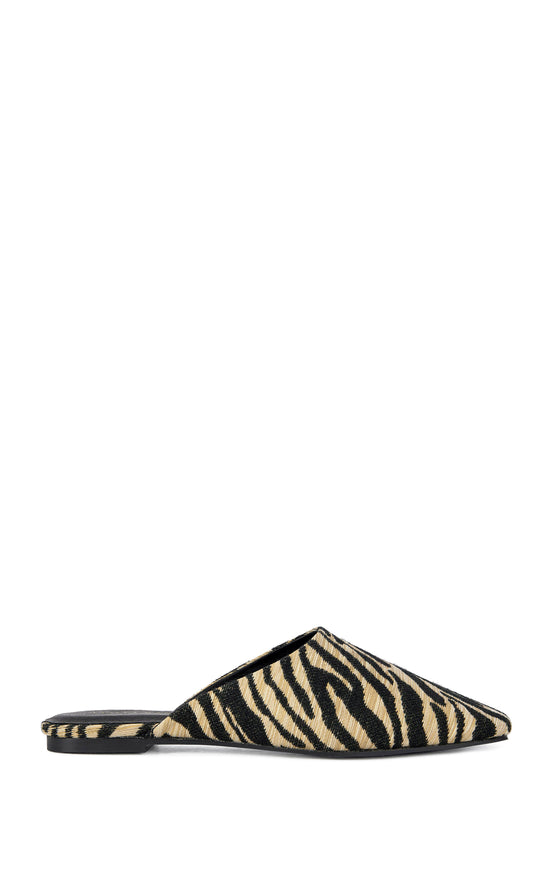 RAPHAEL-ZEBRA GENUINE LEATHER FLAT
