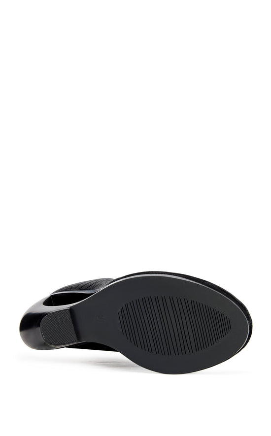 RAPTURE-SNAKE CURVED WEDGE BOOTIE