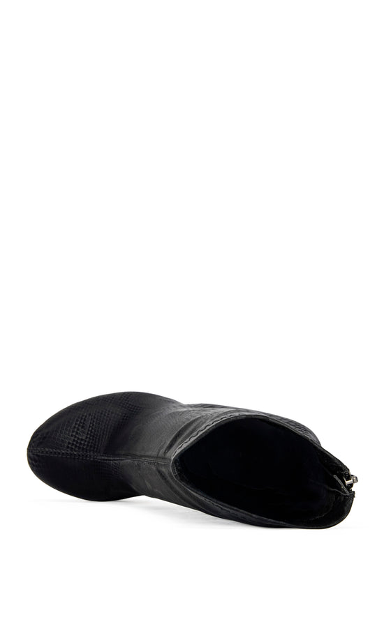 RAPTURE-SNAKE CURVED WEDGE BOOTIE