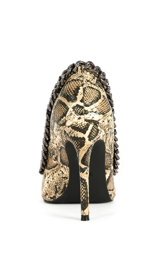 RAVELLE-SNAKE STILETTO PUMP