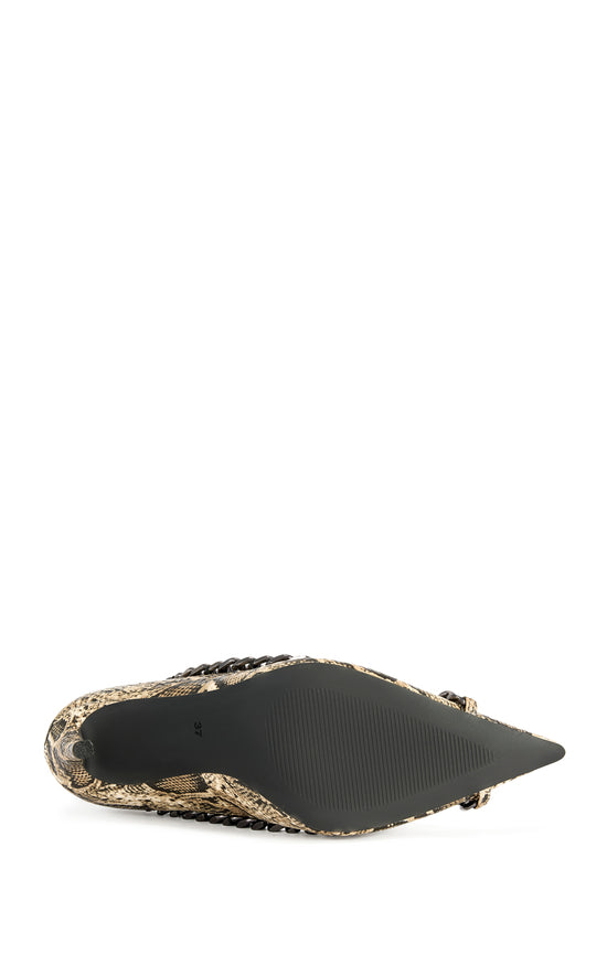RAVELLE-SNAKE STILETTO PUMP