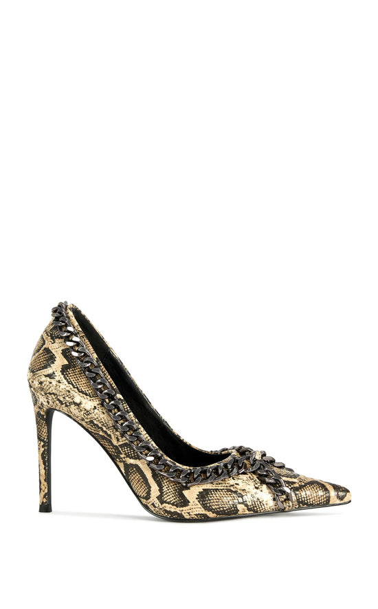 RAVELLE-SNAKE STILETTO PUMP