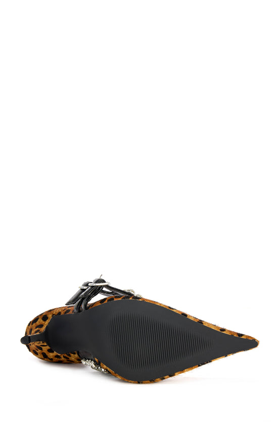REESEA-CHEETAH GENUINE LEATHER STILETTO PUMP