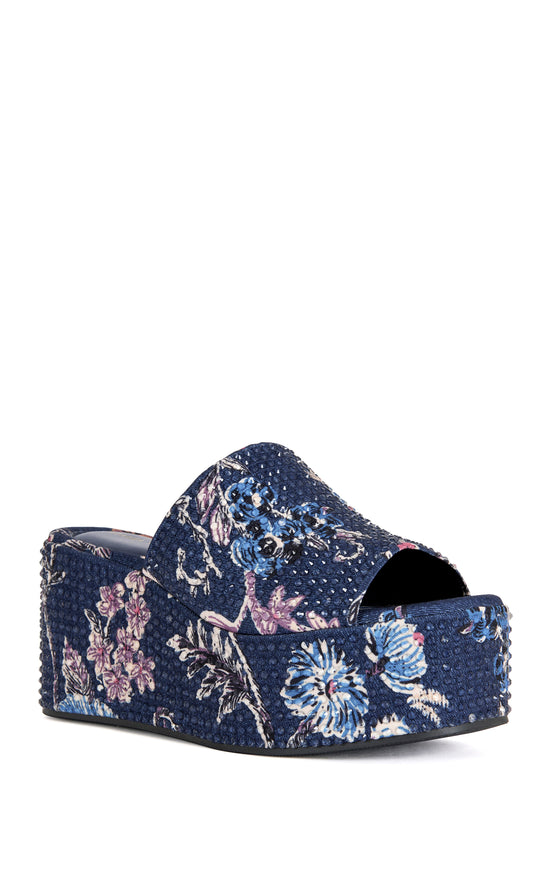ROSALIND-BLUEMULTI RHINESTONE PLATFORM SANDAL
