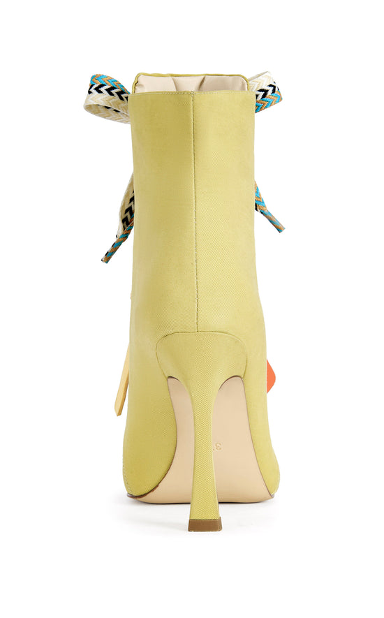 ROVEA-KHAKI STILETTO BOOTIE
