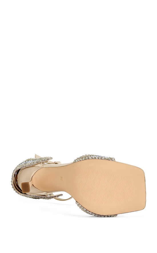 RUSYN-NUDE EMBELLISHED STILETTO SANDAL
