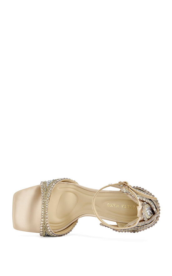 RUSYN-NUDE EMBELLISHED STILETTO SANDAL