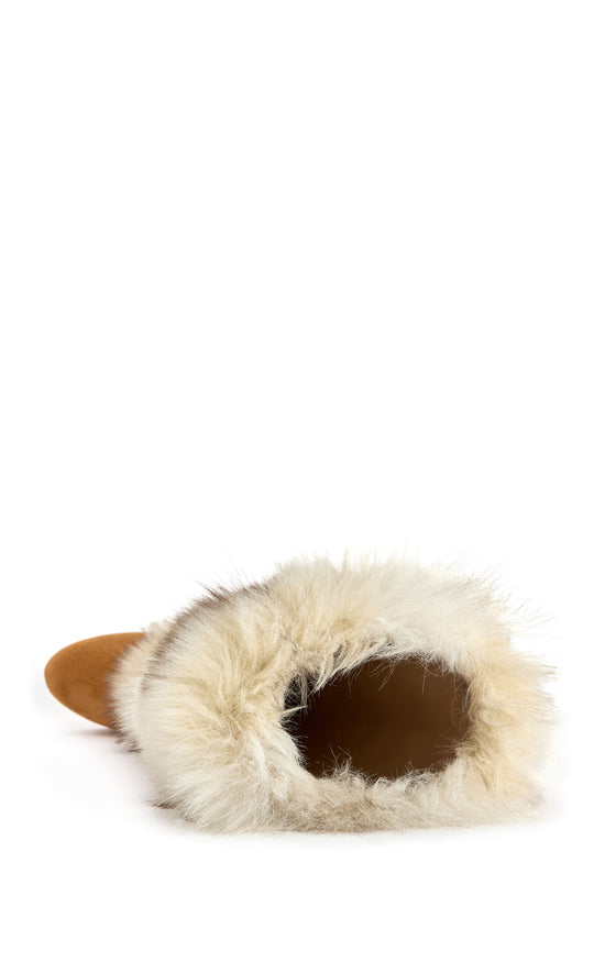 RYLAN-CAMEL FAUX FUR BLOCK BOOT