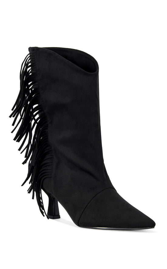 SARIAH-BLACK FRINGE BOOTIE