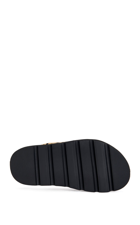 SARINDA-TIGER CALF HAIR FLATFORM MULE
