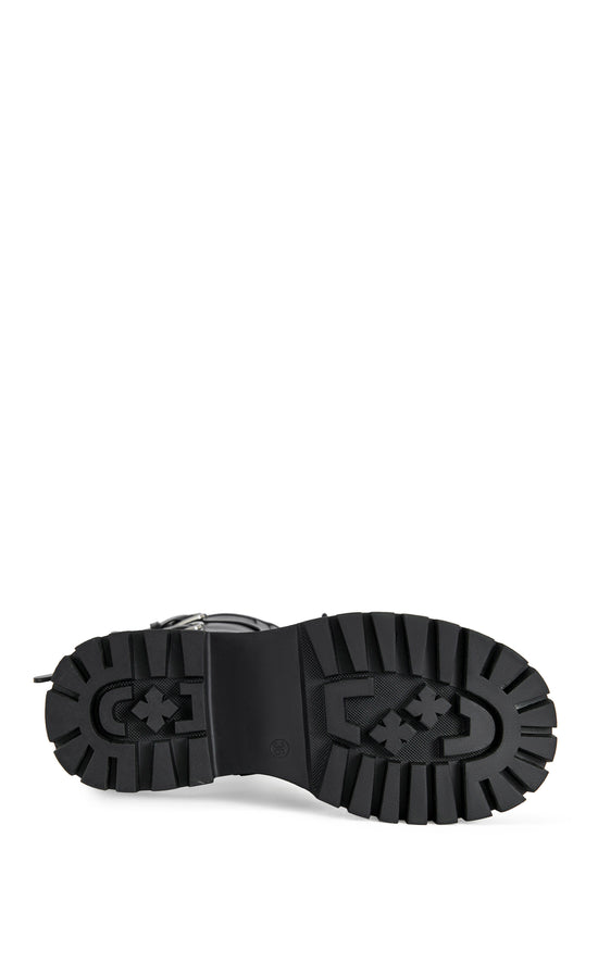 SAXEN-BLACK KNEE HIGH COMBAT BOOT