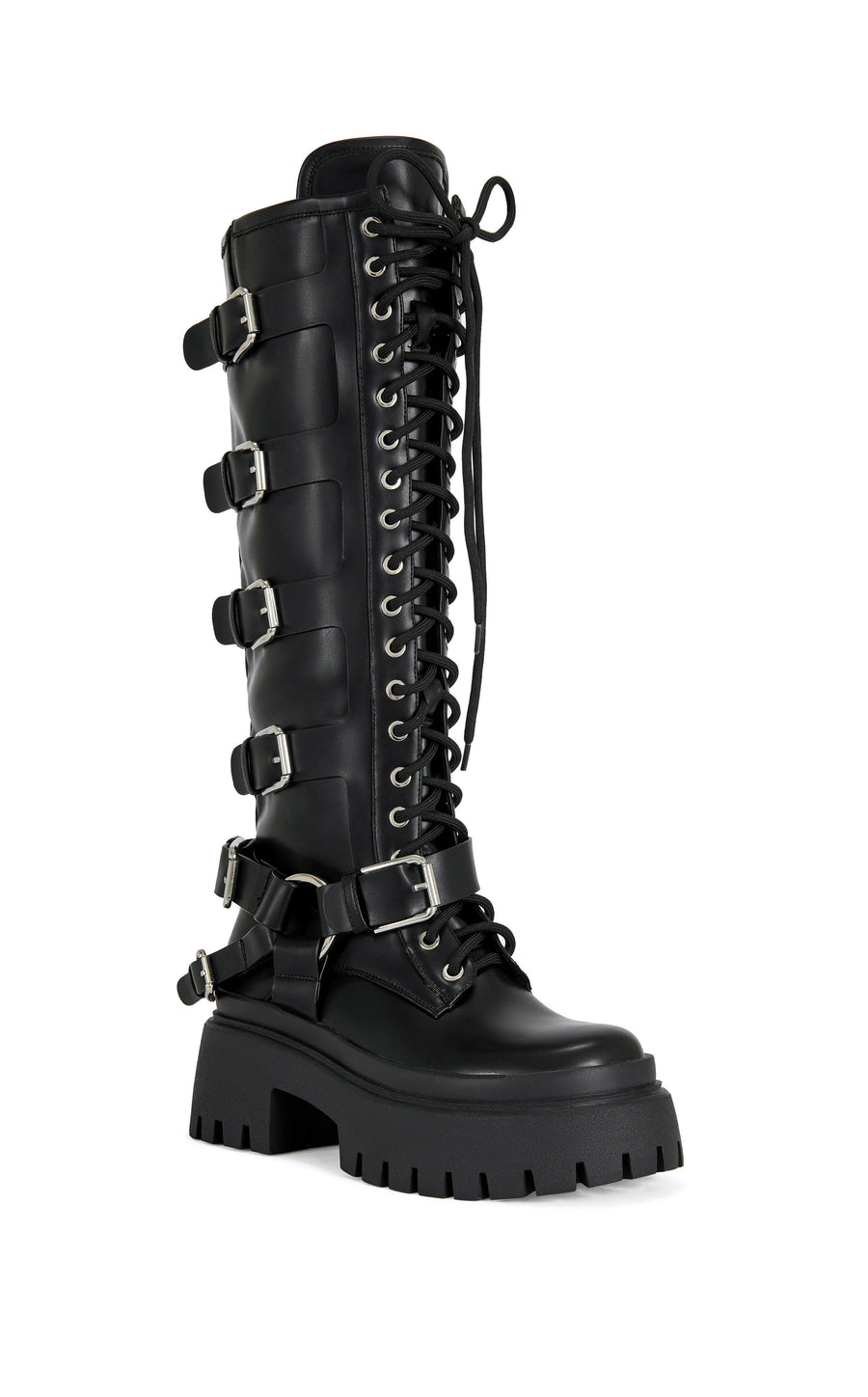 SAXEN-BLACK FLATFORM BOOT | AZALEA WANG