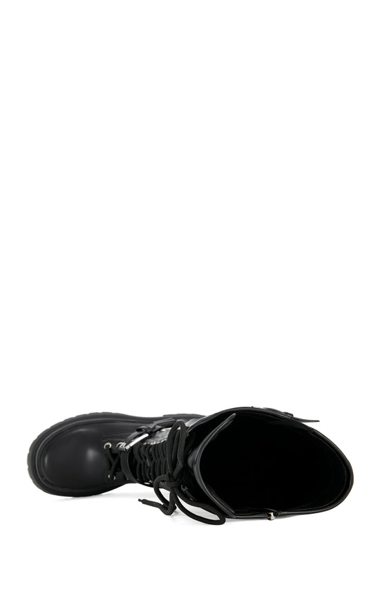 SAXEN-BLACK FLATFORM BOOT | AZALEA WANG