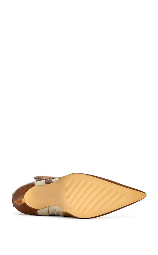 SCHUMACHER-TAN SPORTY POINT-TOE STILETTO BOOT