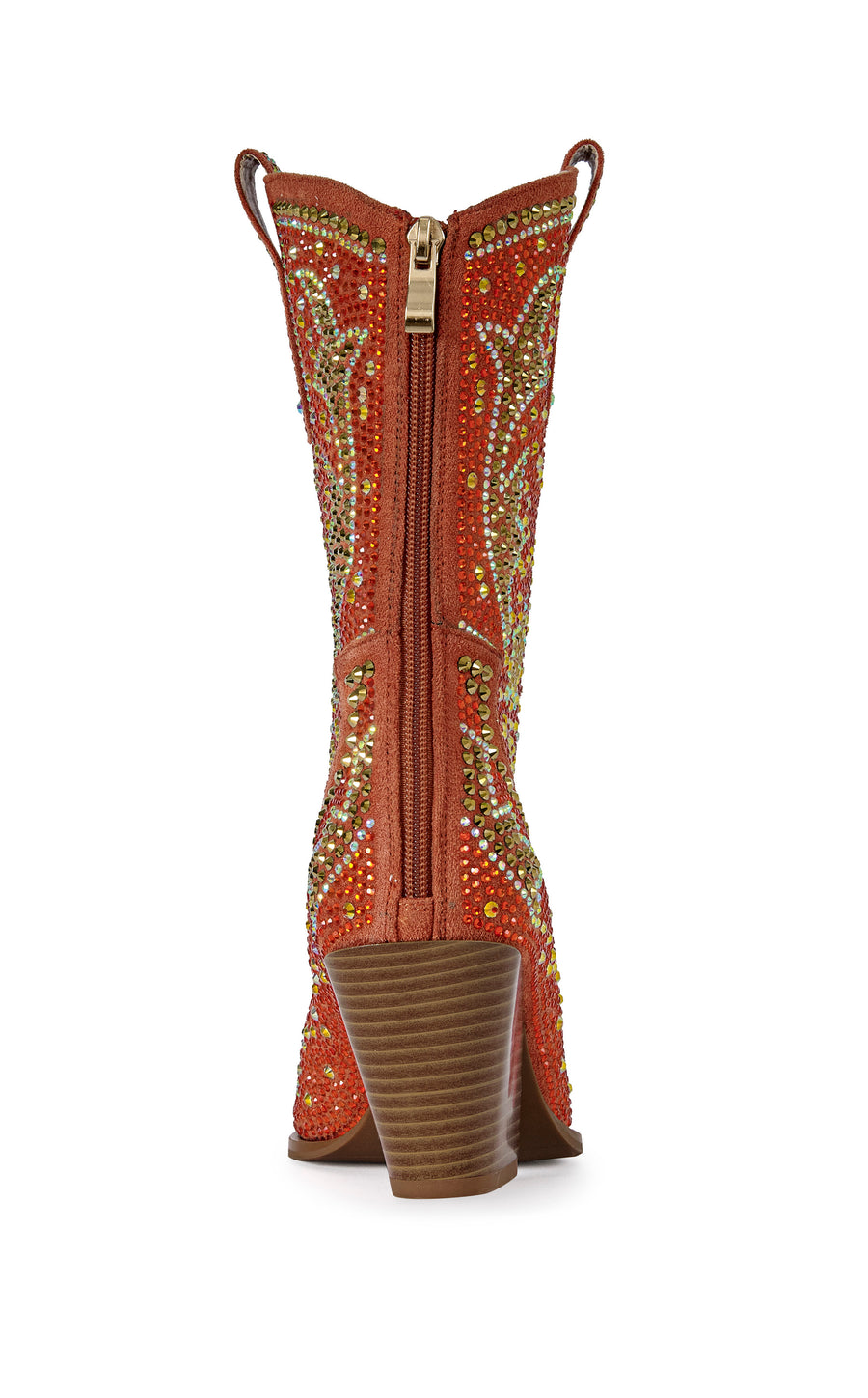 SCOTT-ORANGEMULTI WESTERN BLOCK BOOTIE