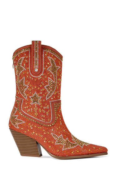 SCOTT-ORANGEMULTI BLOCK BOOTIE | AZALEA WANG