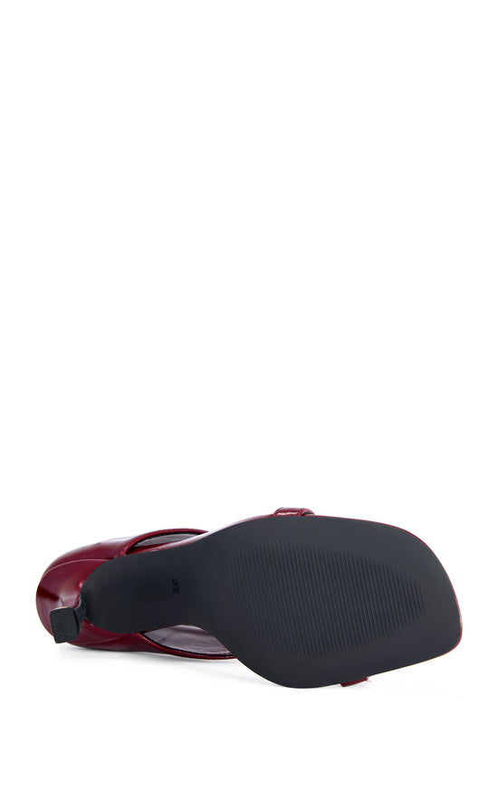 SECRET-BURGUNDY STILETTO SANDAL