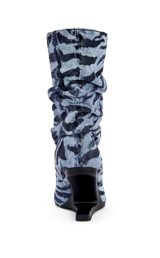 SERONA-DENIMTIGER SLOUCH WEDGE BOOTIE