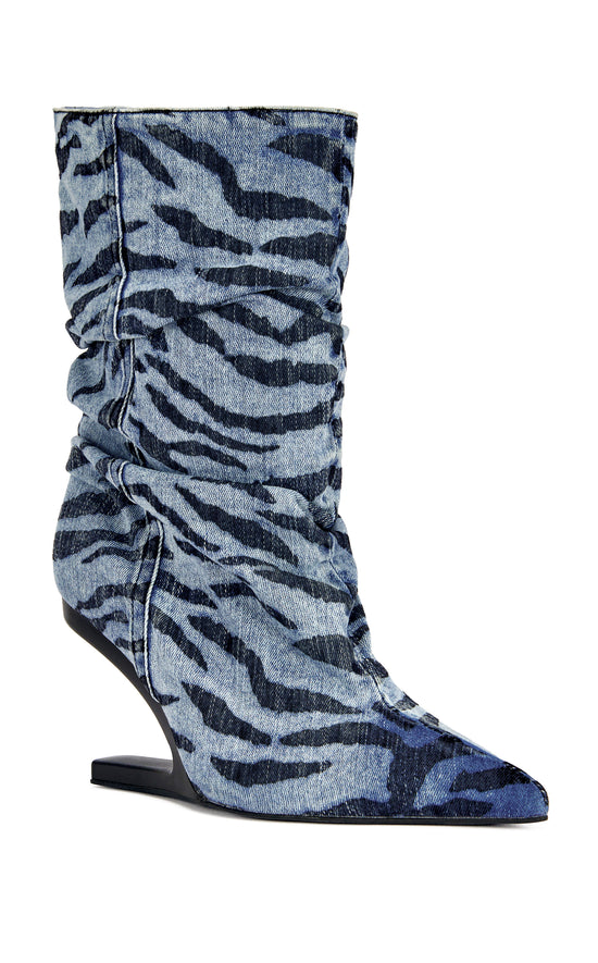 SERONA-DENIMTIGER SLOUCH WEDGE BOOTIE