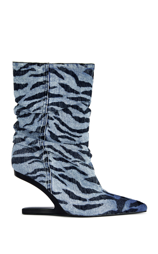 SERONA-DENIMTIGER SLOUCH WEDGE BOOTIE