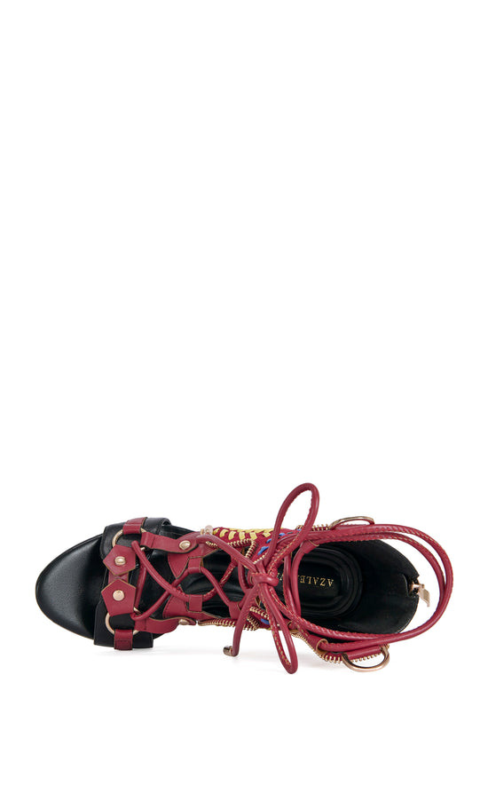 SHAINIA-BLACKMULTI GLADIATOR SANDAL BOOTIE