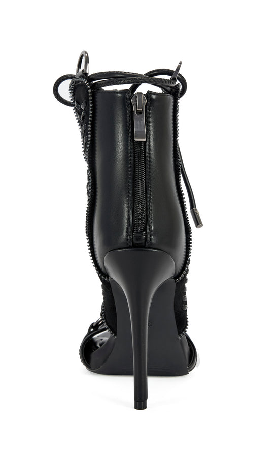 SHAINIA-BLACK GLADIATOR SANDAL BOOTIE