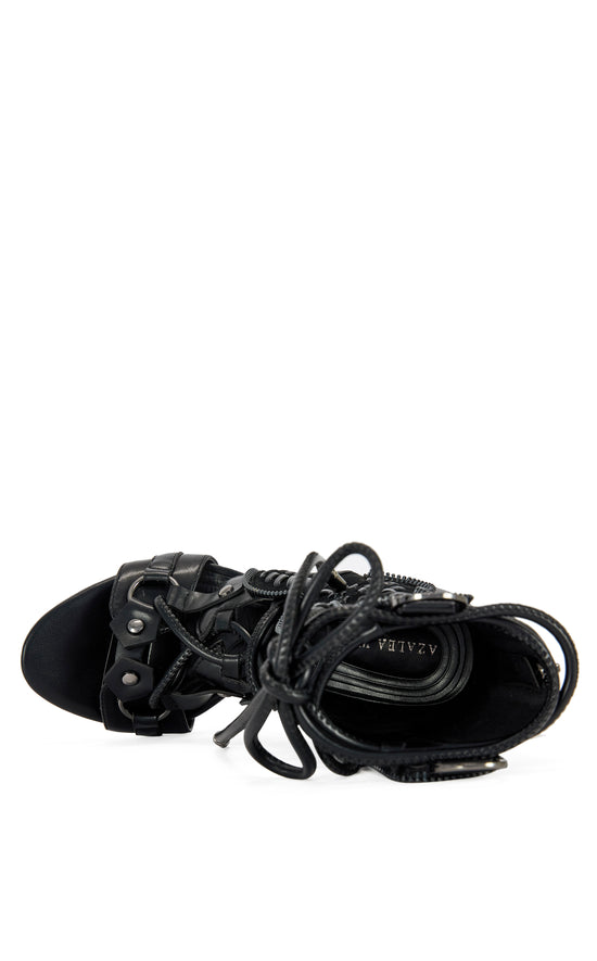 SHAINIA-BLACK GLADIATOR SANDAL BOOTIE
