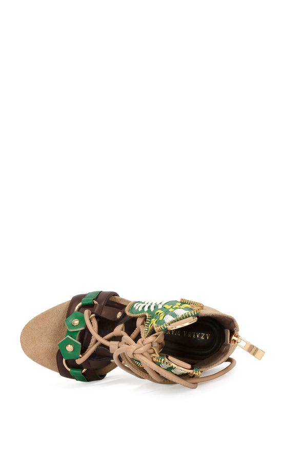 SHAINIA-GREENMULTI STILETTO SANDAL | AZALEA WANG