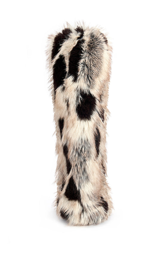 SHIVER-BROWNMULTI FAUX FUR FLAT BOOT