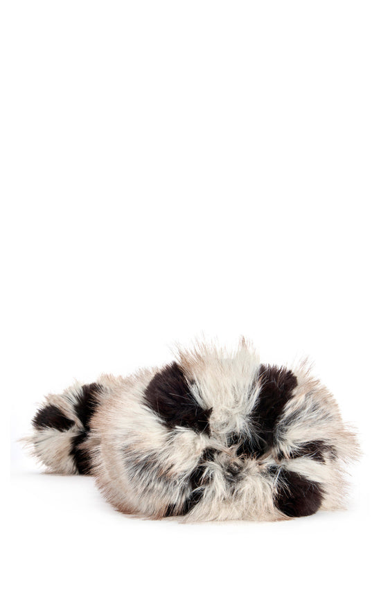 SHIVER-BROWNMULTI FAUX FUR FLAT BOOT