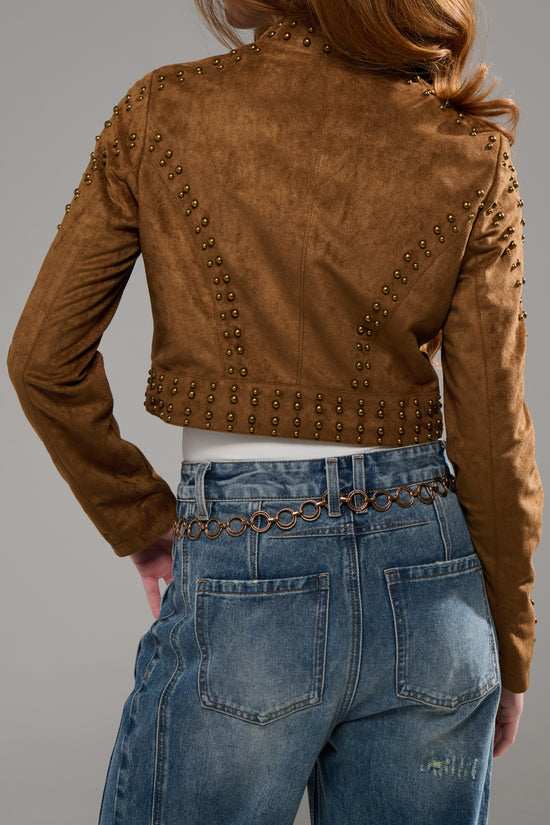 SILZA-BROWN MOTO JACKET