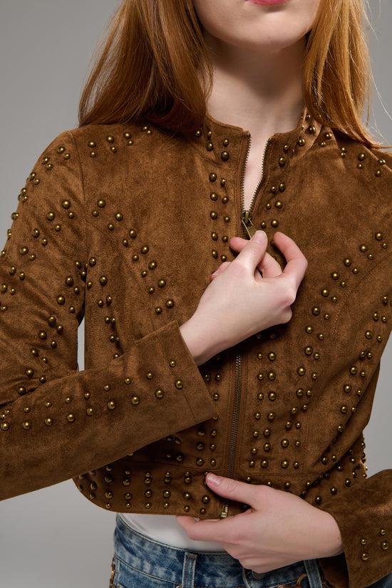 SILZA-BROWN MOTO JACKET