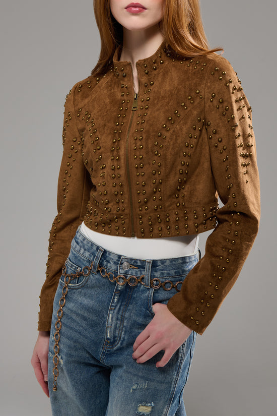 SILZA-BROWN MOTO JACKET